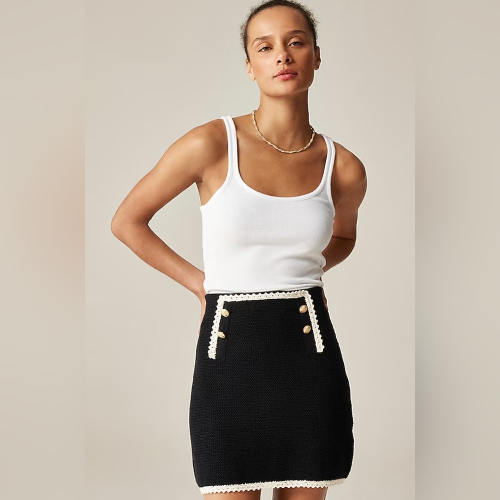 J Crew Crochet mini skirt small